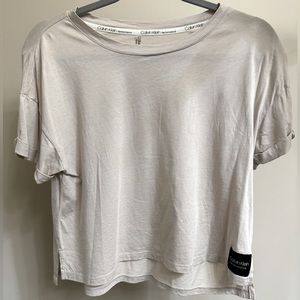 Calvin Klein Cream Short Sleeve Top
